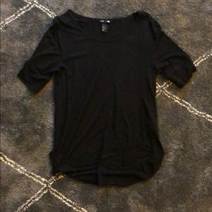 H&M Black half sleeve top size S
